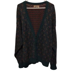 Portland‎ Sweater Co Cardigan Sweater Mens Size Extra Large Green Vintage USA
